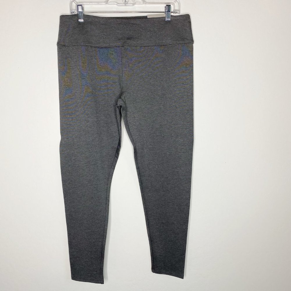 Soft Surroundings Superslim Ankle Legging Heathered Gray Size L 14-16 NWT